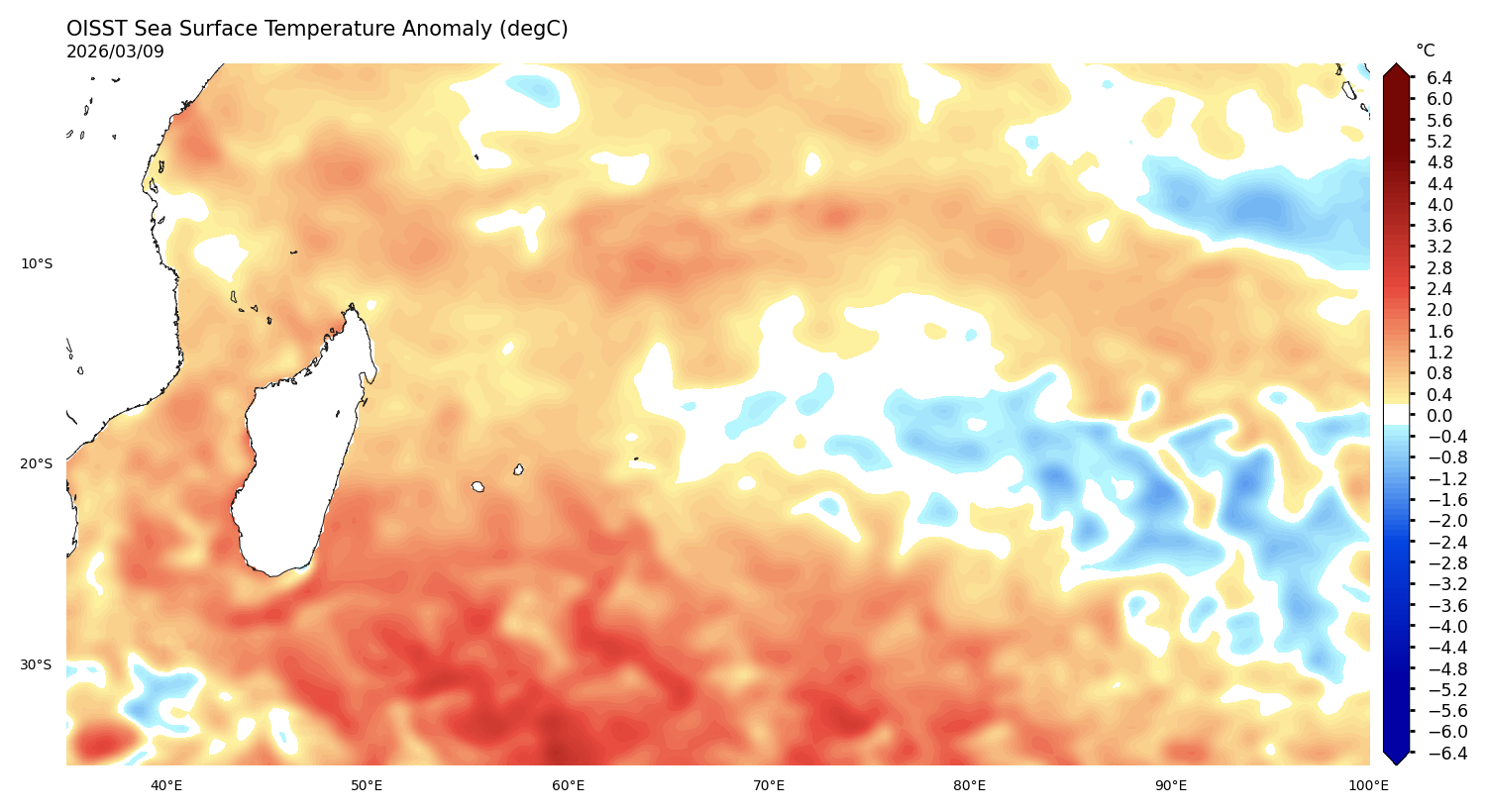 Océan Indien Sud — SSTA