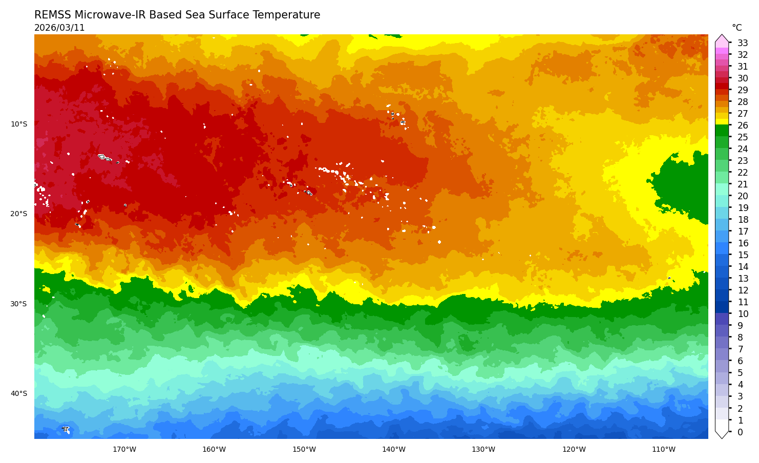 Pacifique Sud-Est — SST